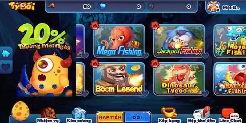 Nhiều trò chơi hấp dẫn, đa dạng tại Tyboi casino