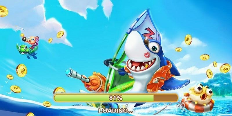 Giao diện game với màu xanh chủ đạo